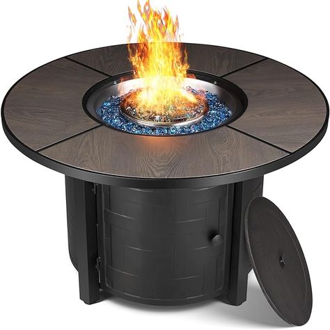 Amazon.com: TLGREEN Propane Fire Pit Table 42in, 50,000 BTU Auto-Ignition Round Gas Fire Pits for Outside Patio, Fire Table with Waterproof Cover, Blue Stone and Lid, CSA Certification : Patio, Lawn & Garden Round Propane Fire Pit, Gas Fire Pits, Outside Fireplace, Propane Fire Pit Table, Fire Pit Cover, Gas Fire Pit Table, Propane Fire Pit, Outside Patio, Gas Fire