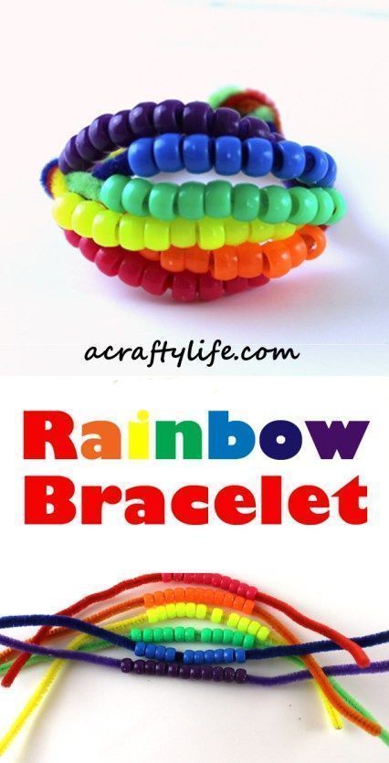 rainbow bracelet kid craft - acraftylife.com #kidscraft #craftsforkids #preschool Preschool Jobs, Pride Crafts, Activities For Kids Preschool, Volunteer Ideas, Rainbow Stuff, Rainbow Activities, Pride Week, April Crafts, Arts And Crafts Activities