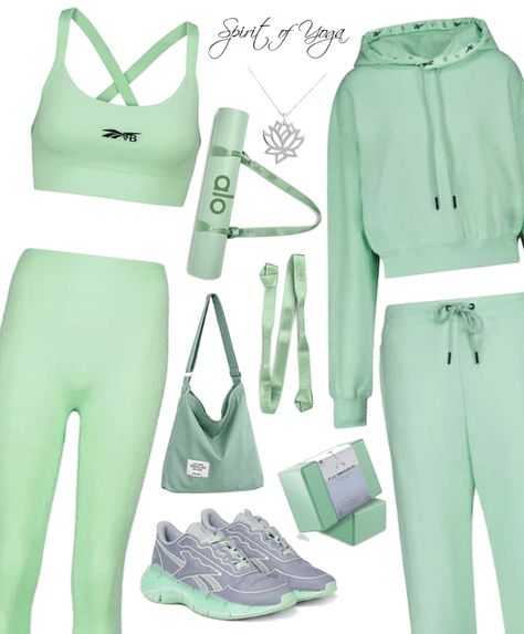 Mint Green Workout Outfit, Mint Green Outfits, Modern Fall, Pastel Outfit, Gym Time, Workout Outfit, Green Outfit, Outfit Maker, Yoga Clothes