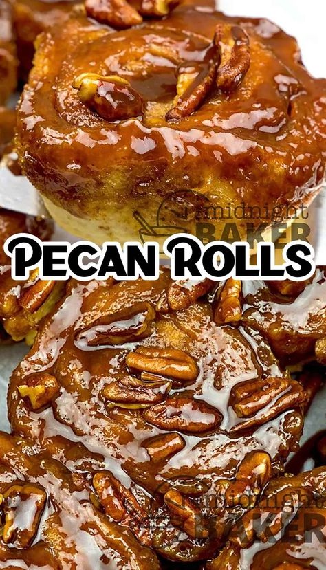 You haven't lived until you have tried these sticky pecan rolls. They are so easy to make using simple ingredients. The sticky pecan rolls are the perfect summer dessert recipe that is easy to take to backyard parties and potlucks. Feed a crowd with these rolls. Unique Cinnamon Rolls, Cinnamon Rolls With Pecans, Pecan Rolls Recipe, Easy Sticky Bun Recipe, Caramel Pecan Rolls, Easter Brunch Dessert, Easy Sticky Buns, Easy Cinnamon Rolls, Sticky Rolls