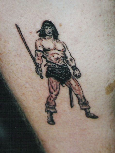 Conan The Barbarian Tattoo, Conan Tattoo, Barbarian Tattoo, Tattoo Website, Grunge Tattoo, Fantasy Tattoos, Conan The Barbarian, Books Art, Great Tattoos