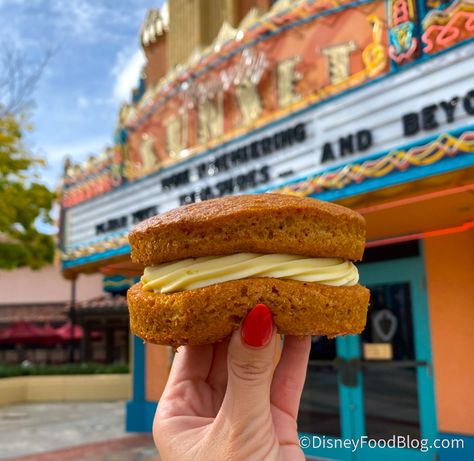 Oh, Happy Day! The Beloved Carrot Cake Cookie Has RETURNED To Disney's Hollywood Studios! | the disney food blog Red Velvet Whoopie Pies, Disney Drinks, Carrot Cake Cookies, Disney Treats, Disney's Hollywood Studios, Disney World Food, Disney Dining Plan, Cake Cookie, Disney Food Blog