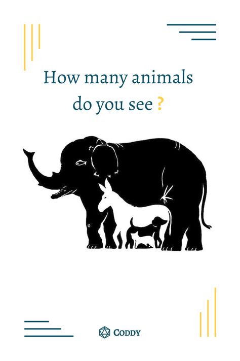 Well-known riddle, can you find the animals hidden in this picture? How many do you see? Answer on our website! How Many Do You See, How Many Animals Do You See, Picture Riddles With Answers, Hidden Images Optical Illusions Pictures, Hidden Animals In Pictures, Animal Riddles, Optical Illusions Pictures, Riddle Pictures, Hidden Picture Puzzles