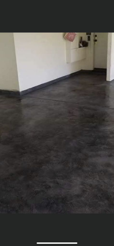 Dark Gray Concrete Floors, Black And Gray Stained Concrete, Dark Grey Concrete Floors, Black Basement Floor, Black Stained Concrete Floors, Black Concrete Floors, Black Cement Floor, Black Stained Concrete, Pool House Bar