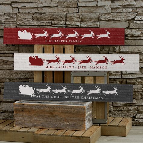 Christmas Wooden Signs, Personalized Wooden Signs, Dollar Store Christmas, Christmas Signs Wood, Christmas Wood Crafts, Table Of Contents, The Night Before Christmas, Christmas Wood, Xmas Crafts