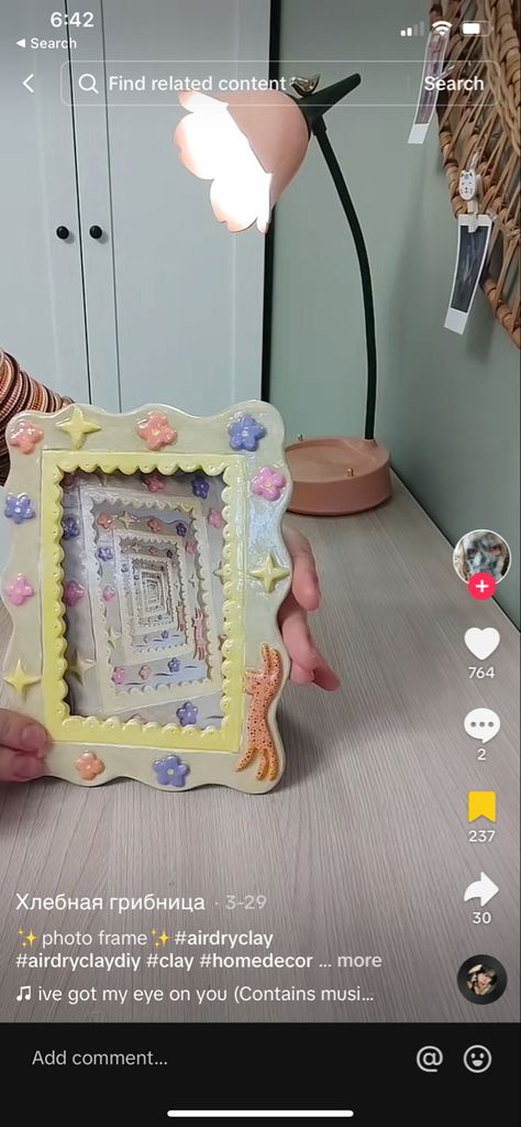 Clay Photo Frame Diy, Clay Picture Frames Diy, Air Dry Clay Photo Frame, Air Dry Clay Picture Frame, Air Dry Clay Frame, Clay Picture Frames, Clay Photo Frame, Ceramic Picture Frames, Art Sources