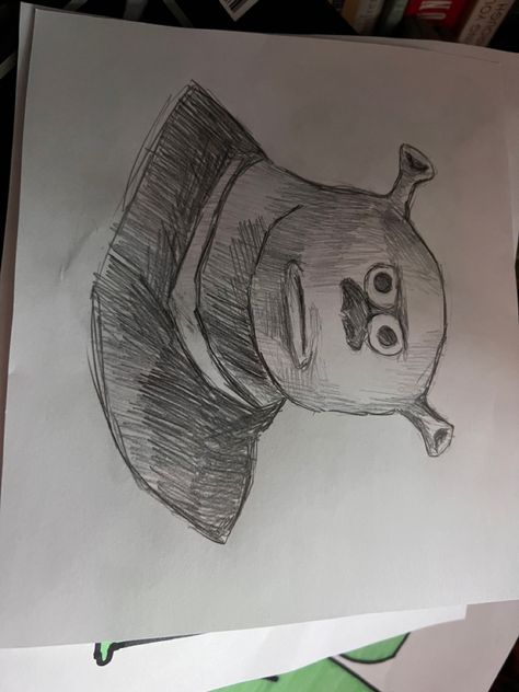 Croquis, Funny Animal Drawings Easy, Shrek Drawing Funny, Drawing Ideas Funny Sketch, Funny Stuff To Draw, Cursed Things To Draw, Drawing Ideas Very Easy, Funny Sketch Ideas, Bad Drawings Funny