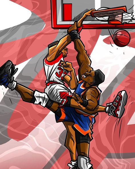 Nba Drawings, Michael Jordan Scottie Pippen, Basketball Artwork, Basketball Drawings, Lebron James Wallpapers, Nba Artwork, Nba Basketball Teams, Nba Bulls, Graphic Desi