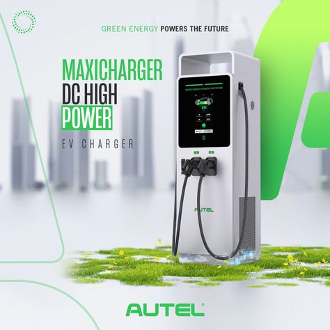 Autel/EV Charger - Key Visual on Behance Electric Car Poster, Eco Friendly Logo Design, Electricity Poster, Easter Poster Design, Iphone Background Inspiration, Eco Friendly Logo, Electric Car Charger, Jewelry Logo Design, Photoshop Tutorial Typography