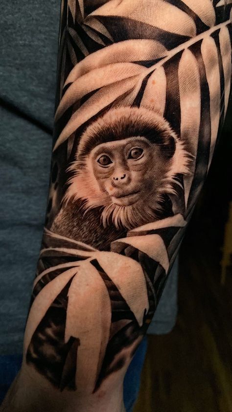 Tortoise Tattoo, Jungle Tattoo, Monkey Tattoo, Tiger Tattoo Sleeve, Africa Tattoos, Animal Sleeve Tattoo, Tier Tattoo, Gorilla Tattoo, Buddha Tattoo Design