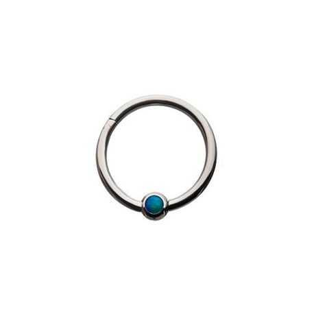 PRICES MAY VARY. STYLE: Synthetic Opal Centered Helix Cartilage Daith Tragus Septum Lip Hinged Segment Clicker Ring MATERIAL: 316L stainless steel and synthetic opal GAUGE/BAR THICKNESS: 16GA (1.2mm) DIAMETER LENGTH: choose 5/16" (8mm) or 3/8" (10mm) Septum Piercing Jewelry, Body Jewelry Piercing, Synthetic Opal, Septum Piercing, Ring Blue, Tragus, Blue Rings, Helix, Piercing Jewelry