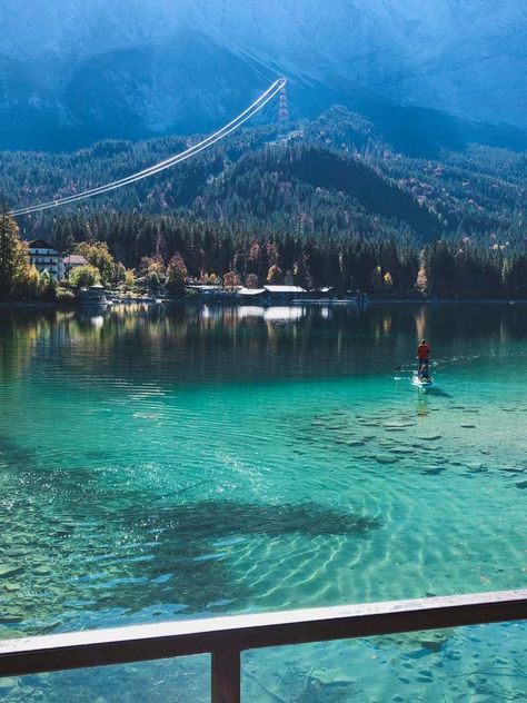 Germany - Eibsee Lake - Moderately Adventurous South Germany, Flat Water, Southern Germany, Flathead Lake, Cities In Germany, Board Stand, Visit Germany, Sup Accessories, Stand Up Paddle Board