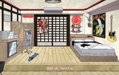 Mha Rooms Ideas Oc, Mha Dorm Room Oc Ideas, Anime Bedroom Ideas, Dorm Room Layouts, Interior Concept Art, Desk Organisation, Oc Bnha, Dorm Design, Dorm Room Designs