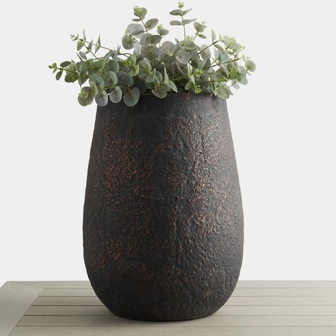 PRICES MAY VARY. Stylish and Versatile - Whether showcasing plants indoors, or placing them on front steps, porch, or terrace, this planter seamlessly blends modern, minimalist, and traditional decorations with its unique style and design. Modern Concrete Planter - Adopting advanced concrete formulas and integrated molding, this large planter combines multiple advantages: strength, durability, weather resistance, and damage resistance. Hand Painting - Surface is coated with multiple layers of pa Faux Porch Plants, Planters For Front Porch, Weathered Concrete, Craftsman Porch, Front Door Planters, Patio Courtyard, Front Porch Planters, Porch Plants, Porch Planters