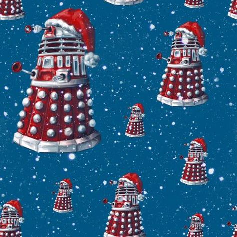 doctor who Christmas daleks Christmas Wallpapers Tumblr, Doctor Who Christmas, Doctor Who Fan Art, Doctor Who Art, Wibbly Wobbly Timey Wimey Stuff, Christmas D, Timey Wimey Stuff, Very Merry Christmas, Superwholock