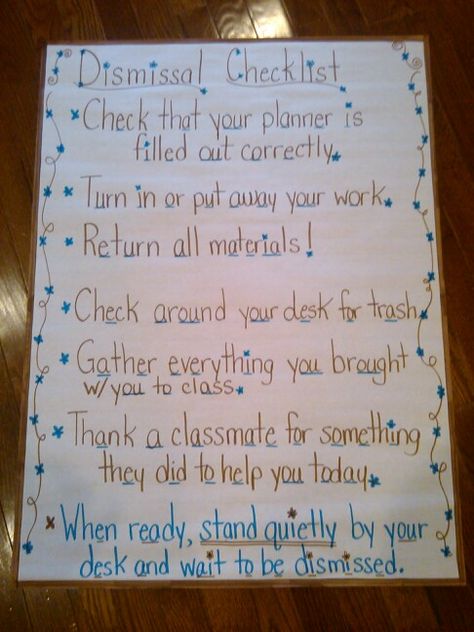 Class dismissal procedures. Dismissal Procedures Elementary Anchor Chart, Dismissal Procedures Elementary, Middle School Management, Hs Classroom, Class Procedures, Student Incentives, Classroom Routines And Procedures, Behavior Management System, 5th Class