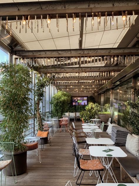 Rooftop Terraces: Cafes and Restaurants Zurich | SwissGlam.ch Lakeside Restaurant Design, Rooftop Restaurant Design Terraces, Terrace Cafe Design, Rooftop Terrace Design Ideas, Cafe Rooftop, Terrace Design Ideas, Terrace Cafe, Outdoor Restaurant Patio, Rooftop Restaurant Design