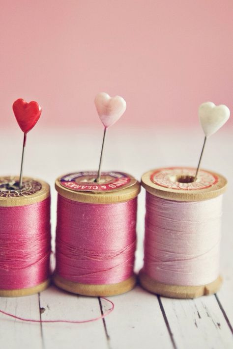 Sewing Logo, Spools Of Thread, Trendy Sewing, I Love Heart, My Funny Valentine, Heart Pin, Tickled Pink, Everything Pink, Love Sewing