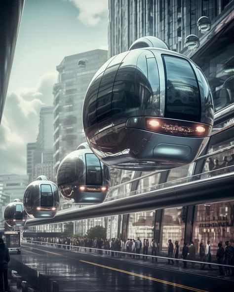 Solarpunk Transportation, Cyberpunk Transportation, Scifi Transport, Futuristic City Utopia, Futuristic Architecture Future City, Dystopian Book, In The Year 2525, Futuristic Concept Art, Futuristic Cities