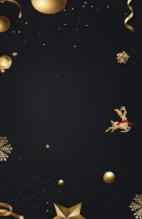 Black Gold Christmas Background Design Christmas Balls Wallpaper, Gold Christmas Background, Christmas Background Design, Merry Christmas Photo Frame, Balls Wallpaper, Christmas Gift Background, Free Christmas Backgrounds, Black Gold Christmas, Christmas Promo