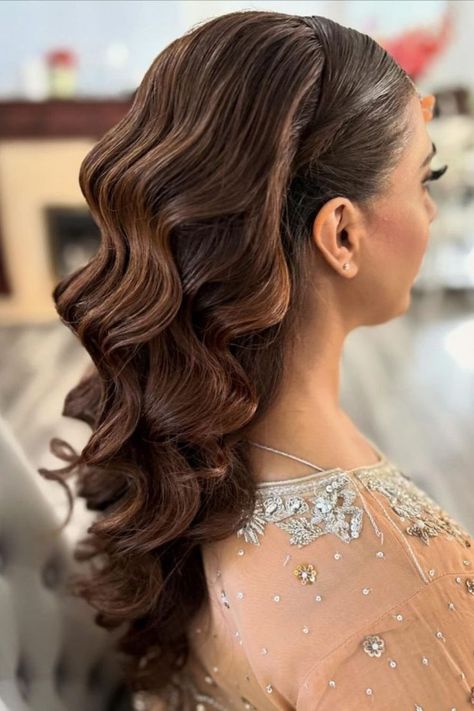 Slicked-Back Hollywood Waves Hollywood Hair Updo, Old Hollywood Hair Updo, Old Hollywood Glam Hair, Hollywood Glam Hair, Sleek Braided Ponytail, Old Hollywood Hair, Casual Braids, Bridal Glam, Romantic Updo