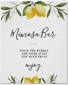 Bridal Shower on Pinterest Capri Themed Bridal Shower Ideas, Engagement Party Cocktails, Lemon Party Ideas, Lemon Themed Bridal Shower Ideas, Lemon Bridal Shower Theme, Bridal Shower Mimosa Bar, Bridal Shower Mimosa, Lemon Themed Party, Lemon Themed Bridal Shower