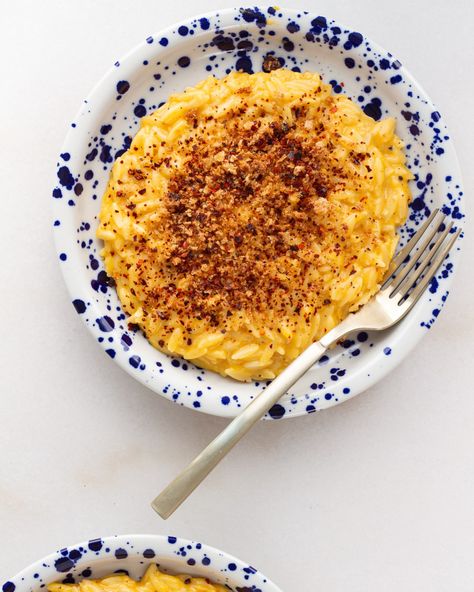 Cheesy Butternut Squash Orzo - Justine Doiron