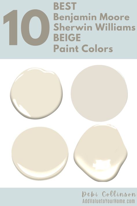 Not only is beige back in style, its the best new neutral and replacing the old favorites. Check out these 10 BEST Benjamin Moore & Sherwin Williams BEIGE Paint Colors. #beigepaintcolorsbenjaminmoore #beigepaintcolorssherwinwilliams Benjamin Moore Best Neutrals, French White Benjamin Moore, Rosy Beige Paint Color, Benjamin Moore Big Bend Beige, Best Light Tan Paint Color Benjamin Moore, Natural Cream Paint Benjamin Moore, Benjamin Moore Melted Ice Cream Paint, Pale Beige Paint Colors, Benjamin Moore Best Beige Colors