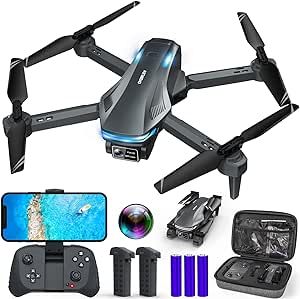 Drone with Camera for Adults, 1080P FPV Drones for kids Beginners with Upgrade Altitude Hold, Voice Control, Gestures Selfie, 90° Adjustable Lens, 3D Flips, 2 Batteries Small Drones, Drone With Camera, Foldable Drone, Mini Drone, Fpv Drone, Video Capture, Voice Control, Hd Camera, Drone Camera