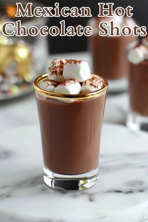 Mexican Hot Chocolate Shots are a delightful twist on the traditional hot chocolate, combining the rich flavors of cocoa with a kick of vanilla vodka and chocolate liqueur. Hot Chocolate Shots, Boozy Hot Chocolate, Wine Garden, Chocolate Shots, Most Popular Cocktails, Easy Cocktail Recipes, Popular Cocktails, Chocolate Liqueur, Easy Cocktail