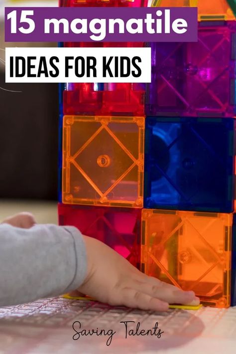 Here is a list of fun, free activities that kids can do with magna-tiles! Keep them busy with these great magna-tile ideas for children. Free Magnetic Tile Printables, Magna Tiles Printables Free, Easy Magnatile Builds, Magna Tiles Printables, Magnatile Activities, Magnatiles Printables Free, Magnatiles Ideas For Kids, Magnatile Builds, Magna Tiles Ideas For Kids