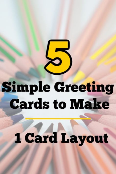 Diy Simple Cards Handmade, Basic Greeting Card Design, Greeting Card Layout Ideas, Make Greeting Cards Ideas, Types Of Cards To Make, How To Make Greetings Cards Ideas, Homemade Cards Ideas Creativity Design, Card Patterns Cardmaking, Diy Simple Cards Ideas