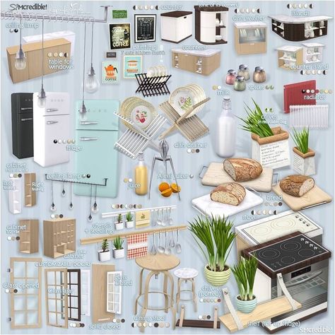 Keep Life Simple Kitchen decor 🍞 - The Sims 4 Build / Buy - CurseForge Sims 4 Base Game Kitchens, Cc Sims 4 Furniture Kitchen, Sims 4 Urban Cc Furniture Kitchen, Sims 4 Kitchen Set Cc, Sims 4 Household Cc, Kitchen Clutter Sims 4, Sims 4 Build Cc Clutter, Sims 4 Build Cc Kitchen, Sims 4 Build Hacks