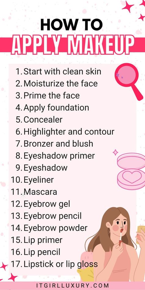 Makeup Routine Guide, Face Charts, Makeup Brushes Guide, Make Up Tutorials, Learn Makeup, Beginners Eye Makeup, Simple Makeup Tips, Makeup Face Charts, Makeup Artist Tips