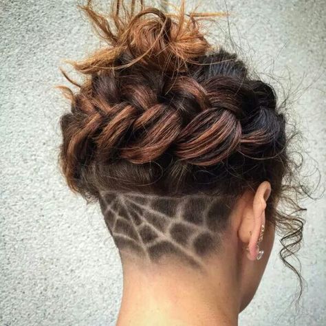 Undercut Hair Designs, Shaved Designs, Shaved Design, Undercut Hairstyles Women, Undercut Long Hair, Undercut Designs, Undercut Styles, Shaved Hair Designs, Hair Tattoos