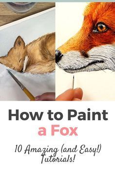 Fox Painting Tutorial, Fox Acrylic Painting Tutorial, Fox Watercolor Painting Tutorial, How To Paint A Fox Acrylic, Watercolor Fox Tutorial, Fox Painting Easy, Fox Acrylic Painting, Fox Drawing Tutorial, Fox Drawing Easy