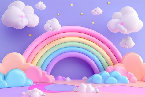 Cute rainbow background backgrounds purple nature. | premium image by rawpixel.com / beam Background Pelangi Aesthetic, Rainbow Background Aesthetic, Photo Studio Design Backgrounds, Background Aesthetic Landscape, Cartoon Background Images, Rainbow Wallpaper Backgrounds, Backgrounds Purple, Rainbow Landscape, Icon Background