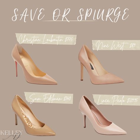 Nude Heels Outfit Classy, Pumps Outfit Casual, Nude Pumps Outfit, Outfits With Pumps, Nude Heels Outfit, Bridesmaid Shoe, Save Or Splurge, Pumps Outfit, Classy Outfits For Women