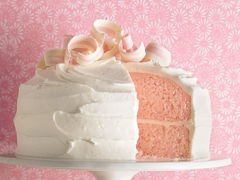 Pink Almond Party Cake Cake Roses, Champagne Cake, Cake Walk, Almond Flavor, White Cake Mixes, Almond Cakes, Pink Cake, Sugar Rush, Betty Crocker