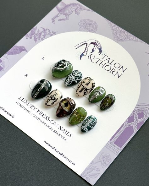 One set to rule them all! 🖤💍✨ Custom 3D Lord of the Rings nails, designed with love for a friend’s birthday surprise! Featuring elven script, a watchful dragon eye, and hints of Middle-Earth magic. Happy birthday to a true LOTR fan! IB: @innerbloom.nails @amandatrivett @nail_hag #pressonnails #custompressonnails #nailart #nailtrends #gelnails #LOTRnails #fantasynails Lord Of The Rings Nails, Elven Script, Innerbloom Nails, Earth Magic, Fantasy Nails, Dragon Eye, Birthday Surprise, Middle Earth, One Set