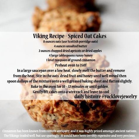 Viking Spiced Oat Cake - not convinced this is authentic, but it sounds nice anyway. Oat Cakes Recipe, Viking Diet, Viking Recipes, Oat Cake Recipes, Nordic Diet, Viking Kitchen, Norwegian Recipes, Viking Food, Scandinavian Recipes