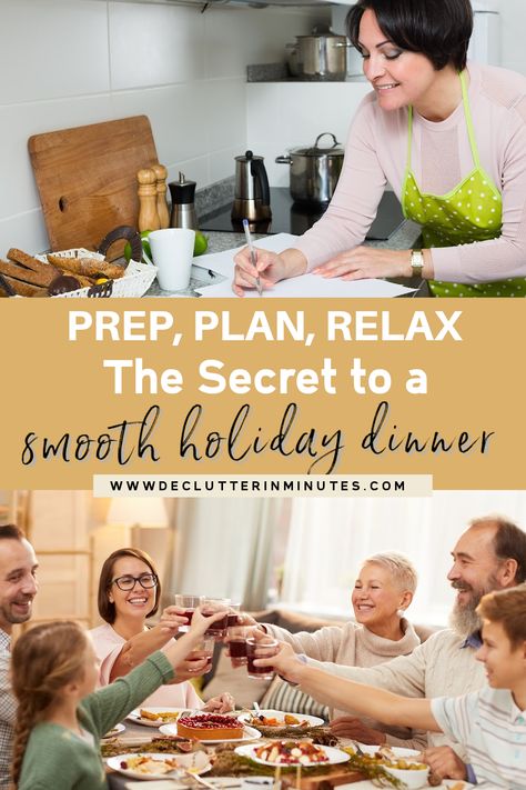 Get the secret to a stress-free holiday celebration. Get everything you need to host an enjoyable event. From prepping your menu to organizing a day-of timeline, you'll stay organized and enjoy the day like you are one of the guests. Download the free holiday meal planner and have the secret tool you need for a fun holiday dinner! rn Christmas Dinner Checklist, Holiday Meal Planner, Hosting Christmas Dinner, Family Christmas Dinner, Holiday Meal Planning, Meal Schedule, Holiday Hosting, Holiday Organization, Holiday Dinner Party