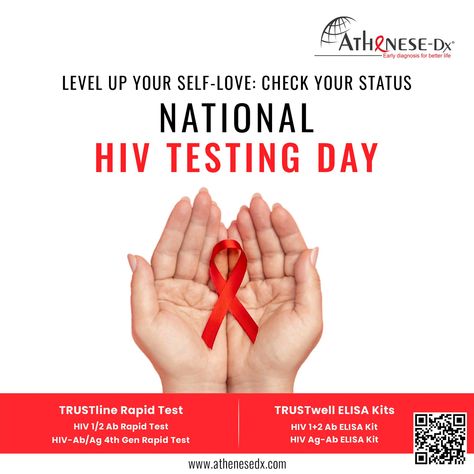 Athenese-Dx encourages valuing oneself, showing compassion, and honoring health needs by getting an HIV test. Knowing your HIV status empowers you to make informed choices for your well-being. Whether the result is negative or positive, testing opens doors to prevention tools and care options. Let’s continue promoting awareness and self-care! #NationalHIVTestingDay #HIV #IVD #athenesedx #KnowYourStatus #PublicHealth #NationalHIVTestingDay2024 #CommunityHealth #HIVTesting #HIVTestingDay #HI... Hiv Test, Showing Compassion, Clinical Chemistry, Hiv Prevention, Test Day, Medical Laboratory, Medical Science, Biochemistry, Well Being