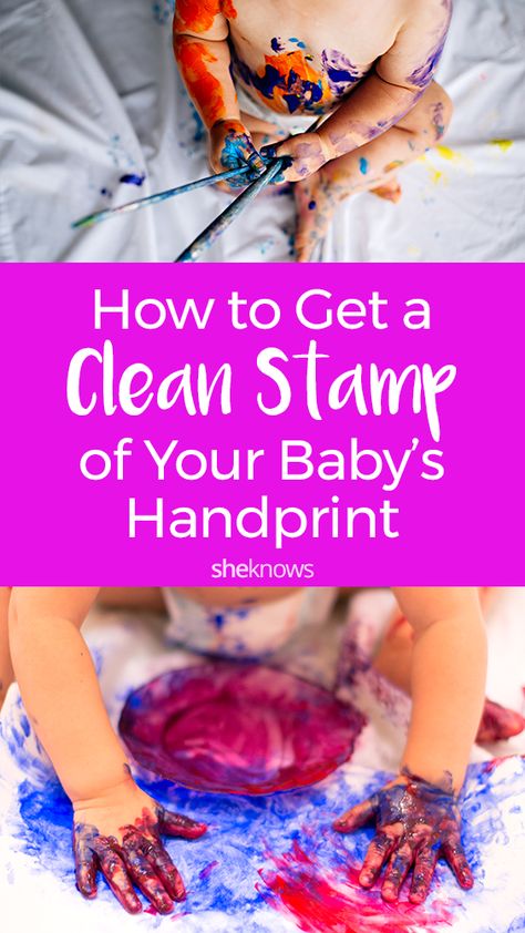 How to Get a Clean Stamp of Your Baby’s Handprint – SheKnows Baby Hand Print Crafts, Baby Hand Print Ideas, Baby Hand Print Art, Baby Feet Christmas Craft, Foot Print Art, Newborn Handprint Ideas, Baby Feet Painting Ideas, Baby Handprint Ideas, Baby Hand And Foot Prints Crafts