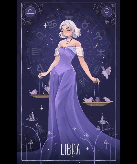 Libra Zodiac Sign Gemini Illustration, Tarot App, Zodiac Artwork, Libra October, Libra Art, Planet Drawing, Zodiac Characters, Zodiac Cards, Astrology Gemini