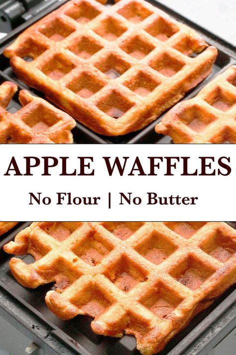 Oatmeal Waffles Healthy, Healthy Apple Oatmeal, Waffles Healthy, Healthy Fall Breakfast, Apple Cinnamon Waffles, Apple Waffles, Oatmeal Waffles, Cinnamon Waffles, Waffle Iron Recipes