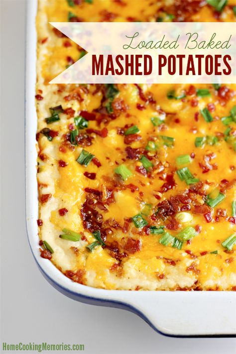 Dinner Menu Planning, Baked Mashed Potatoes, Loaded Mashed Potatoes, Easter Side Dishes, Christmas Dinner Menu, Dinner For One, Xmas Dinner, Side Recipes, Holiday Dinner