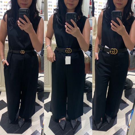 Gucci Belt Styling, Gucci Belt Outfit Women, Brown Gg Belt Outfit, Womens Gucci Belt Outfit, Belt Ideas Outfit, Gucci Belt Women Outfits, Gucci Belt Outfits, Gucci Black Belt, Gucci Marmont Belt Outfit