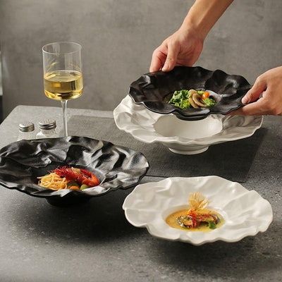 Plates - MASU Cool Pottery Ideas Modern, Aesthetic Plates, Dinnerware Ideas, Fine Dining Plating, Ceramic Dinner Set, Unique Plates, Matte Ceramic, Ceramic Dinnerware Set, Table Setting Inspiration