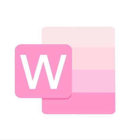 Microsoft Word Icon Aesthetic, Mac App Icons, Word Aesthetic Icon, Computer App Icon, Desktop App Icons, Macbook App Icons, Icons For Laptop, Ipad Themes Pink, Microsoft Icon Aesthetic